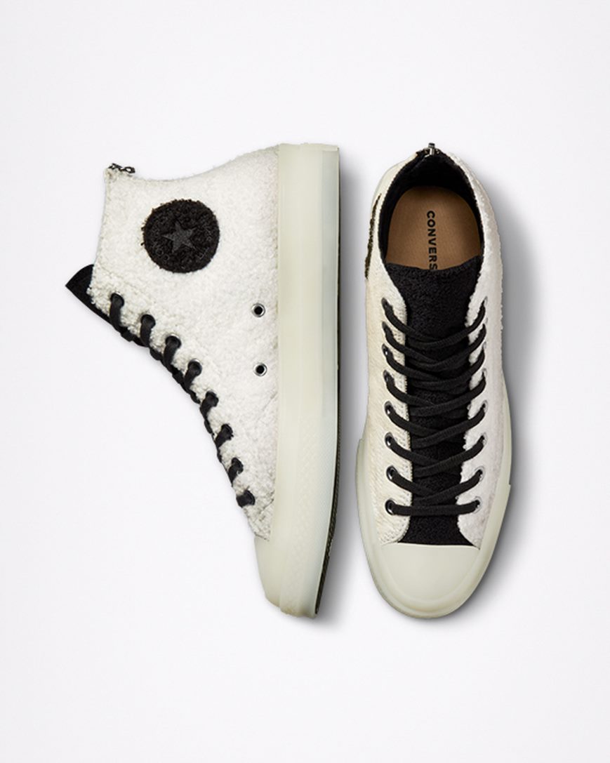 Women's Converse x CLOT Chuck 70 High Top Shoes White / Black / White | AU 13650K